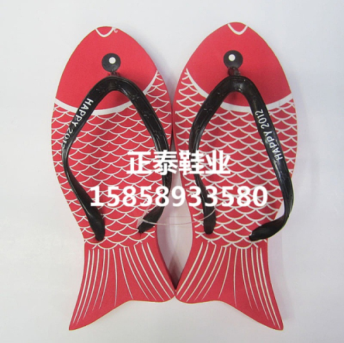 Supply Red Simulated Fish Flip Flops Sandals Cute Cartoon Little Fish Slippers