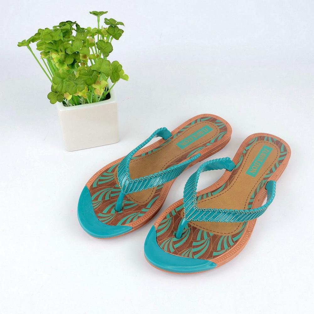 正品高弹性时尚吹气夹脚人字女拖鞋夏