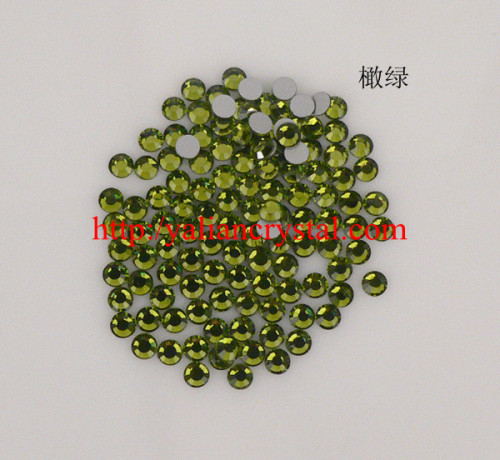 silver bottom diamond of nail jewelry without rubber bottom 4# green 1440 pcs/bag