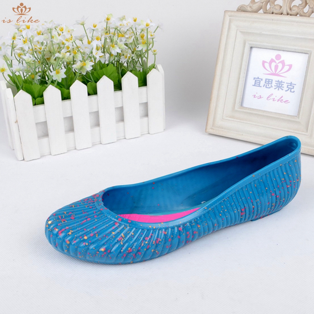 订单正品喷彩果冻单鞋四季鞋迷彩女鞋单鞋夏季水晶鞋