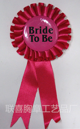 creative wedding badge corsage wedding name tag bride-to-be bridegroom corsage role card