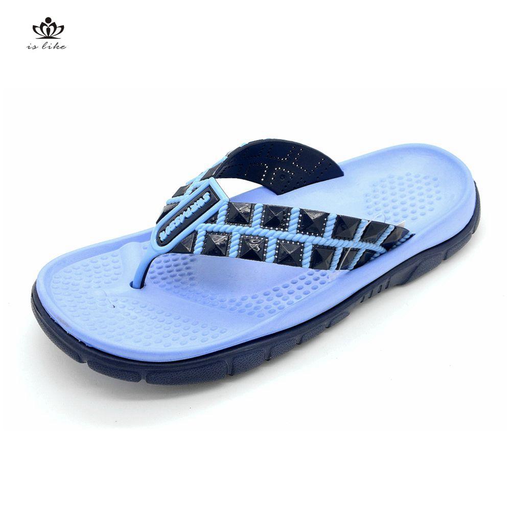 EVA平底夹脚拖鞋人字拖鞋男（女）鞋双层双色拖鞋夏季