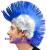 Blue and white fans to comb hair wig cheerleader wig Olympic Games Argentina football wig