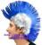 Blue and white fans to comb hair wig cheerleader wig Olympic Games Argentina football wig
