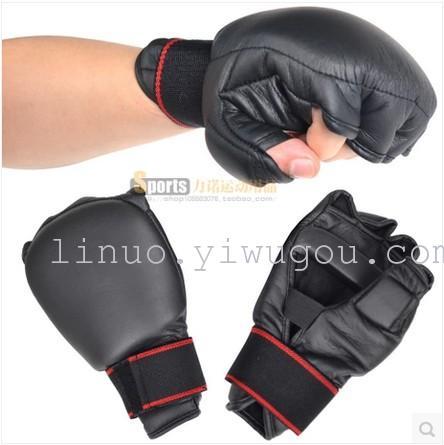 Thickened Half Finger Boxing Gloves Boxing Gloves Sanda Sandbag Fingerless Gloves Wristband Sandbag Adult Male Boxing Gloves