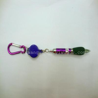 Hang hung aluminum carabiner pen keys hang plastic pen