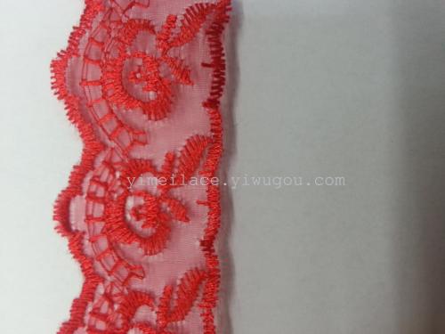 glass yarn embroidery lace mengdejiao