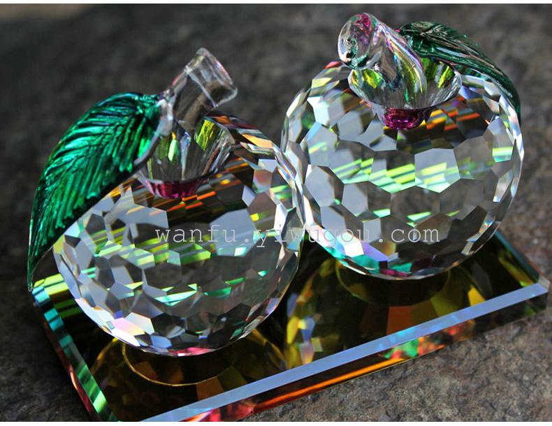 crystal apple car decoration ornament christmas creative gift