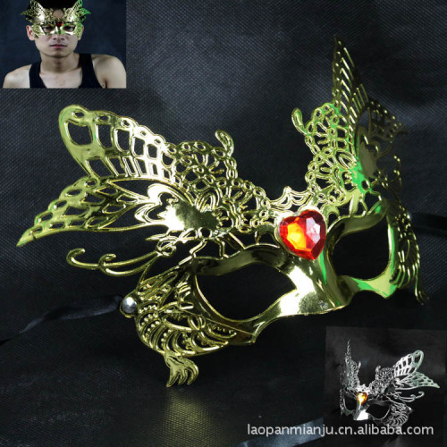 old pan light-plated eagle style with diamond l men‘s ball performance mask 7 colors optional