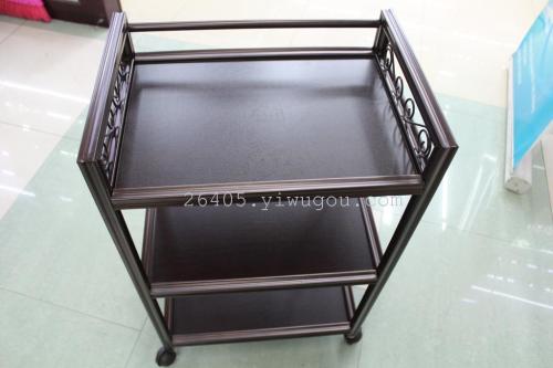 brown high-grade metal beauty cart three-layer beauty products