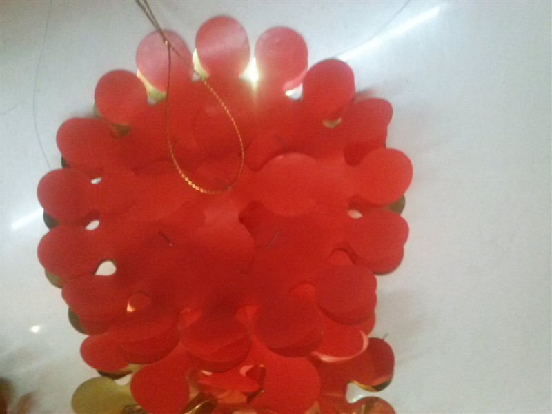 金花带、塑料纸灯笼     喜字拉花    婚庆装饰  节日用品