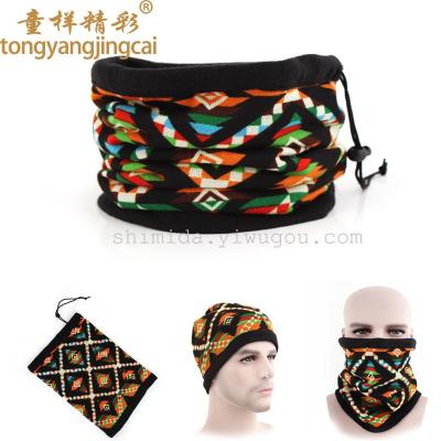Outdoor multifunctional magic scarf scarf mask riding mountain bike equipment cold warm and windproof fleece mask