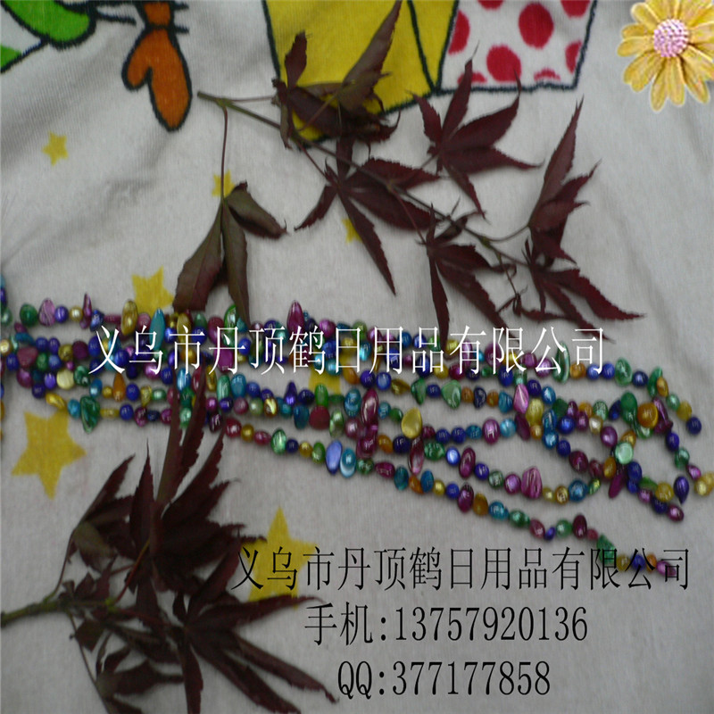 天然石散珠 七彩贝壳 DIY 服饰 饰品配件 手链批发