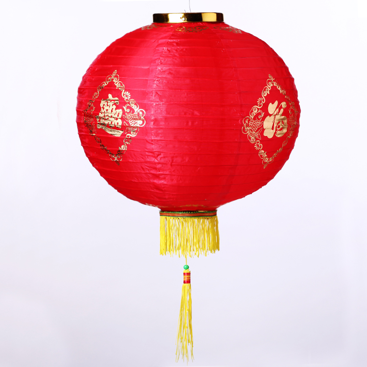 12烫金园灯手工制作厂家直销春节喜庆挂件