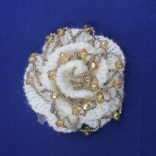 foreign trade wool fabric corsage handmade beaded rose corsage yiwu purchase korean fabric flower brooch