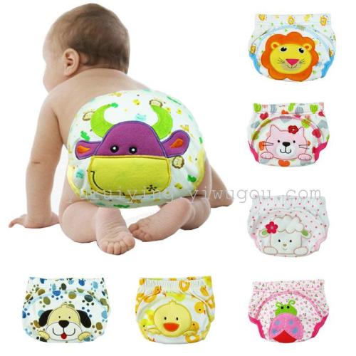 Children Cartoon Bulky Underpants Leakproof Wetting Proof Pants Baby Training Pants Learning Diaper Pants 