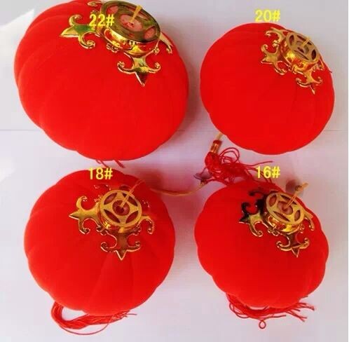 灯笼塑料灯笼植绒红灯笼夏季挂饰婚庆装饰灯