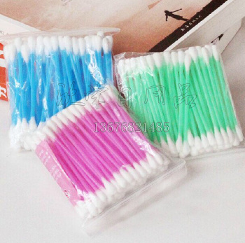 双头彩色塑料棒棉签高级卫生棉棒抗菌消毒