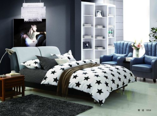 personalized black and white series three-piece four-piece bedding set