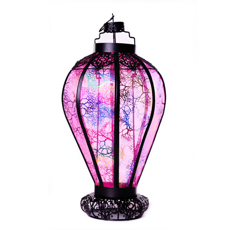 品牌铁艺砖石形喜庆婚庆用品大型展厅挂饰酒店装饰灯