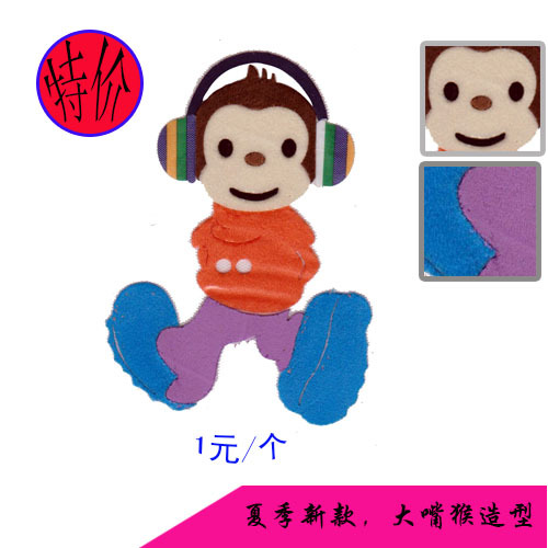 yiwu shopping accessories hot stamping headphones monkey custom short sleeve/leggings/towel/hat/pillow