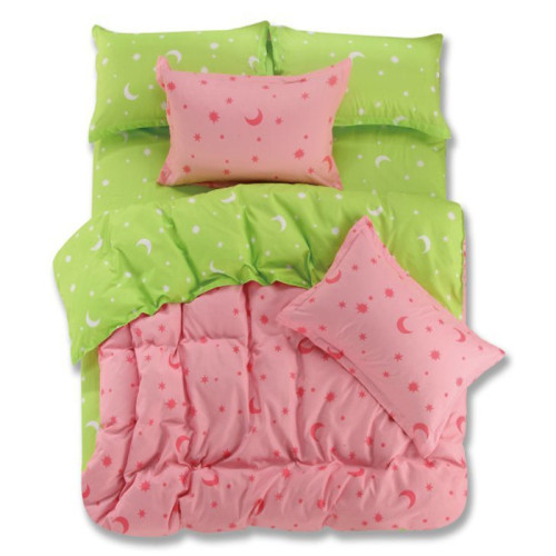 four-piece bedding set factory direct velvet four-piece home textile solid color polka dot four-piece set