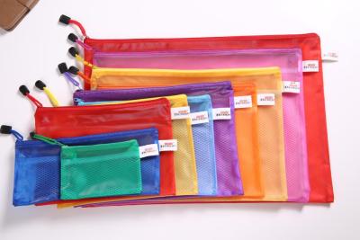 Stationery color mesh bag student supplies office supplies portable ticket information bag