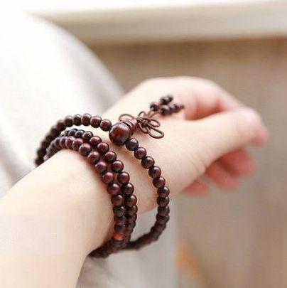 small leaf rosewood beads bracelet with three circles of aishang sunshine artistic fresh mori boutique wooden bracelet jewelry