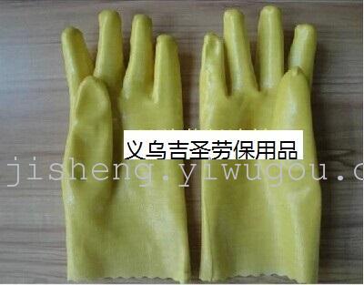 Xingcheng Cotton Wool Plastic Dipping Gloves Acid and Alkali Resistant
