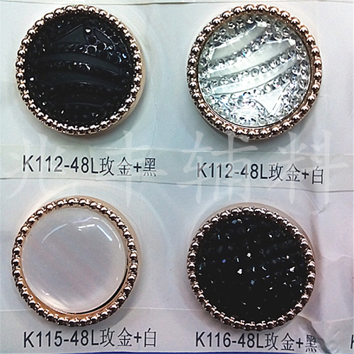 factory direct sales pearl diamond plastic button uv plating resin diamond combination button color bead point button