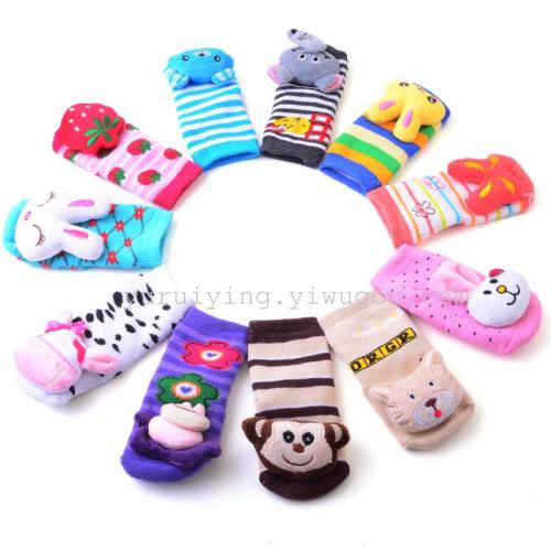children‘s socks autumn and winter baby dispensing cartoon towel socks thickened baby socks zixue walking anti-bump