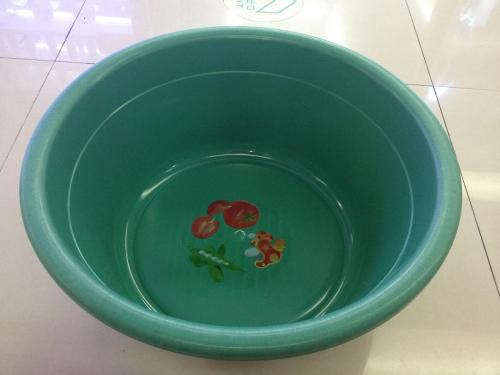 home series plastic washbasin vegetable basin green cartoon bottom