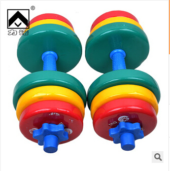 Color Plastic Dipping Dumbbell Adjustable Environmental Protection Package Iron Coated Combination Home Fitness Plastic Dipping Hand Bell 