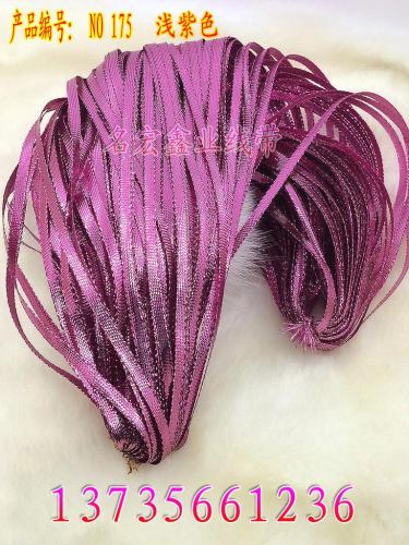 Flat Gold Wire Bandlet Light Purple 0.5cm Wide Metallic Yarn Ornament Accessories