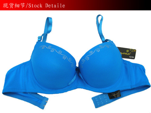 8012# satin dot drill c cup thick south american new spot bra underwear