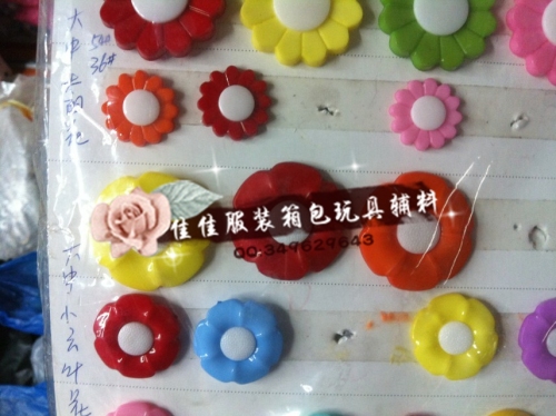 Children‘s Button Color Resin Button Kindergarten Creative Handmade Ingredients DIY Stickers Button Flower