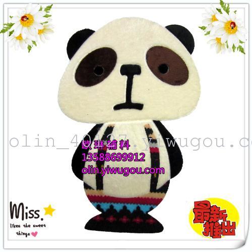 yiwu shopping accessories hot stamping rhinestone panda customized short sleeve/pillow/towel/bath towel