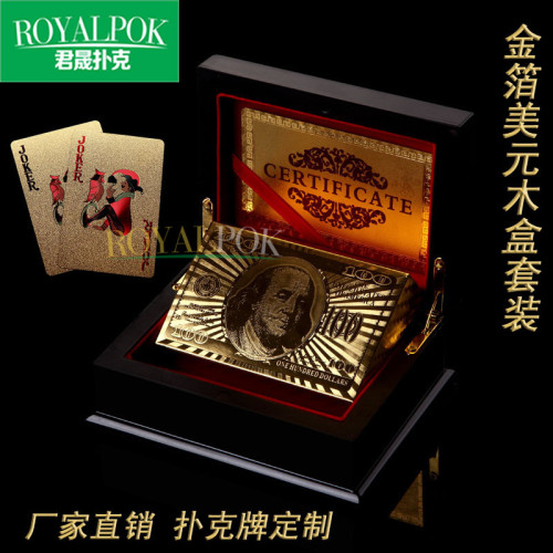 Poker Manufacturer gold Foil Poker Pet Material Gold Poker Gold Foil USD 