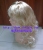 Water waves white foreigners long curly wig Hat headwear