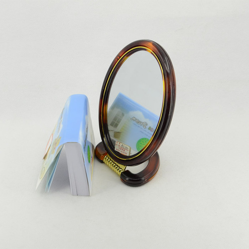 factory direct oval plastic cosmetic mirror two-color mirror double-sided cosmetic mirror mirror