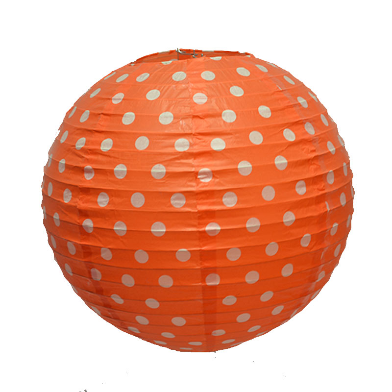 混色纸质圆点图案纸灯笼