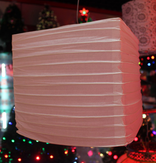 厂家直销外贸原单 外贸出口热款方形纯色褶皱纸灯笼