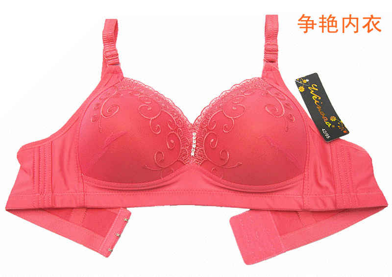 2016#（no steel ring） large size embroidered bra underwear foreign trade spot