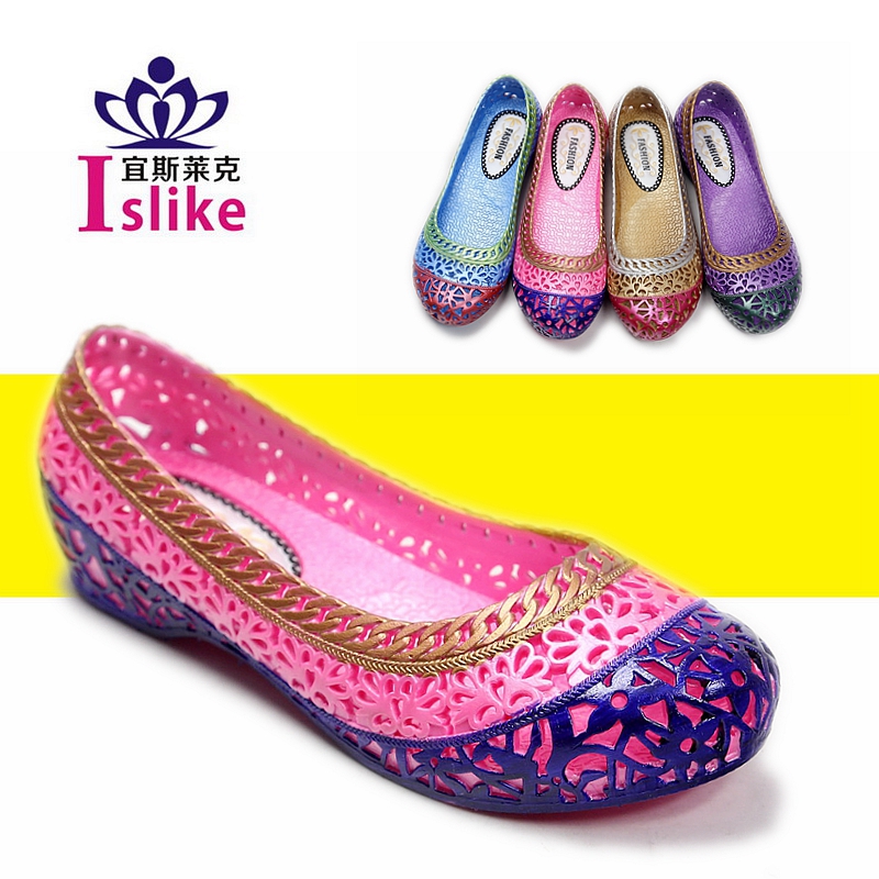 正品包头鸟巢凉鞋吹气网鞋防滑画色中跟透气女拖鞋