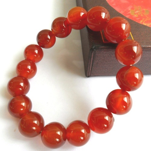 12mm Red Agate Bracelet Natural Agate Bracelet Wholesale Beads Bracelet