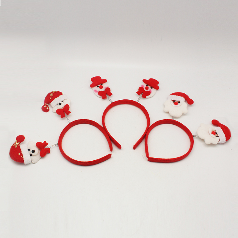 红色绒布圣诞弹簧头扣