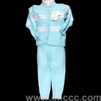 蓝色毛衣儿童套装_ 远洋童装_ 义乌篁园服装市