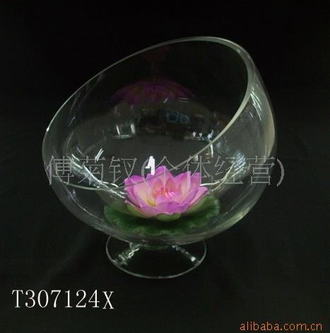 oblique glass vase fish tank flower arrangement hydroponic candle holder