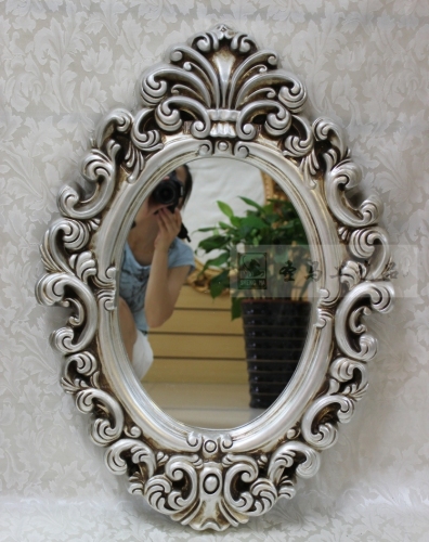 Retro European-Style Hanging Mirror High-End Bathroom Mirror Hotel Villa Decorative Mirror KTV Entertainment Mirror