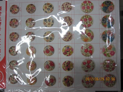 Wooden Buttons， color Printing Buttons， Accessories， accessories 